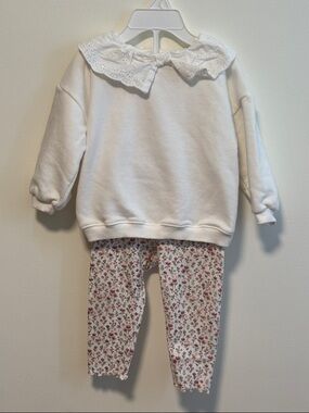 Fred & Flo White Ruffle Neck Baby Top